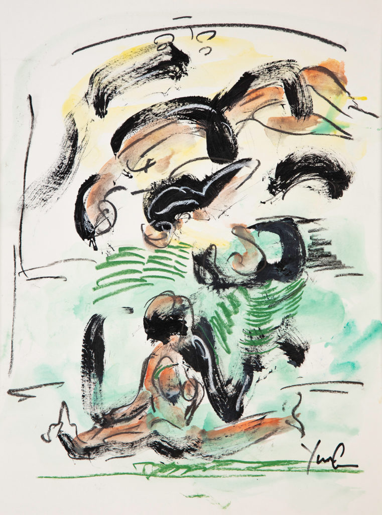 Dorothy Yung - WATERCOLOR - BWK172009 - Acrylic & charcoal on mat board - 2017