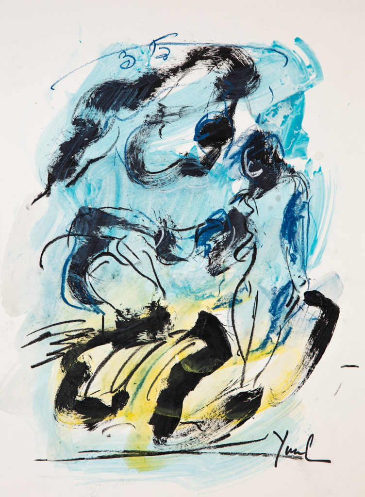 Dorothy Yung - WATERCOLOR - BWK172013 - Acrylic & charcoal on mat board - 2017