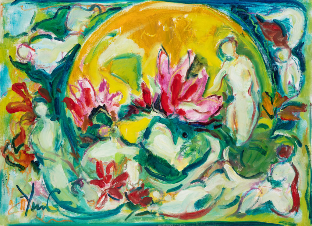 Dorothy Yung - HAWAIIAN FLOWERS - Oil on canvas - 2019