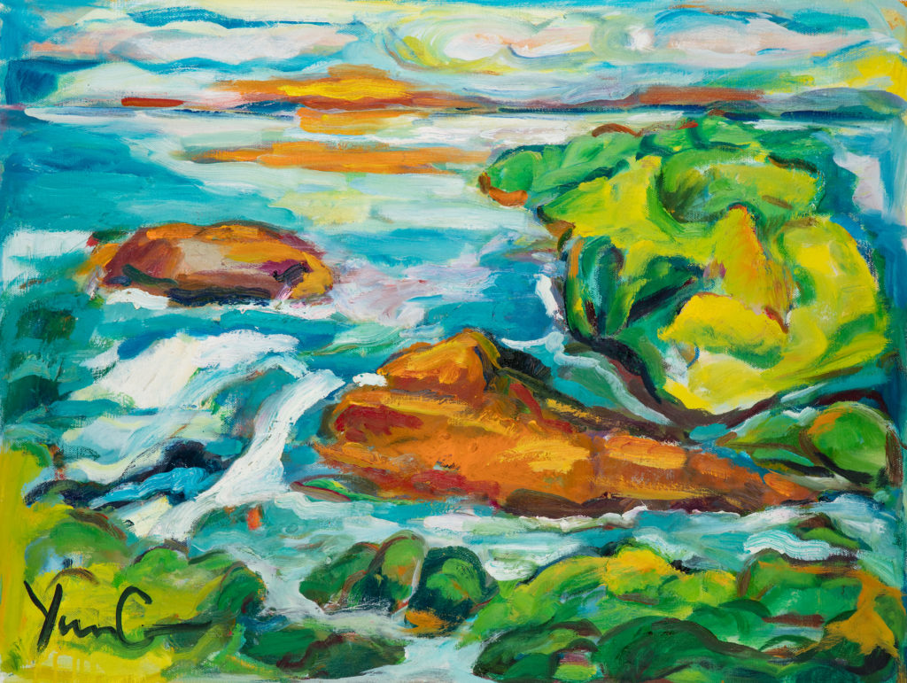 Dorothy Yung - HAWAIIAN OCEAN - Oil on canvas - 2019