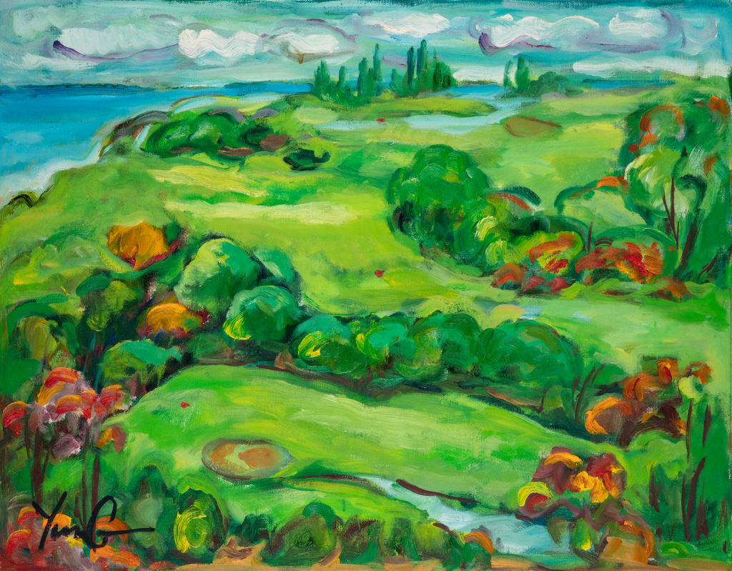 Dorothy Yung - GOLF COURSE 2  - Oil on canvas - 2019
