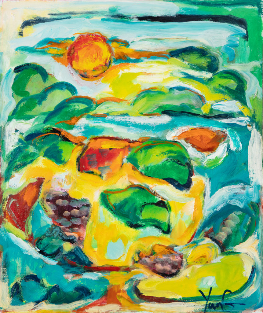 Dorothy Yung - CIRCLE AROUND THE SUN - Oil on canvas - 2019