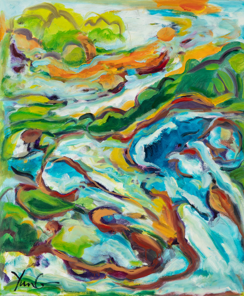 Dorothy Yung - LADY IN THE LAKE - Oil on canvas - 2018