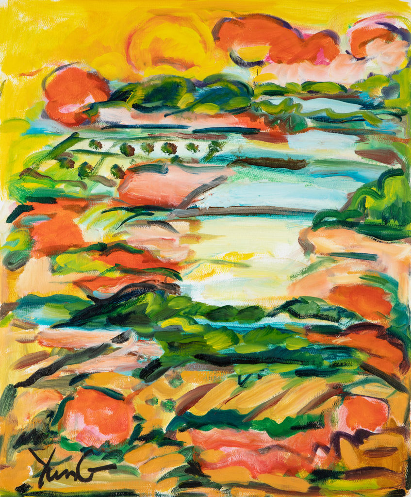 Dorothy Yung - FARMLAND AT HARVEST - Oil on canvas - 2018