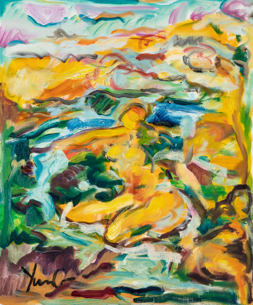 Dorothy Yung - BATHING IN OCEAN - Oil on canvas - 2018