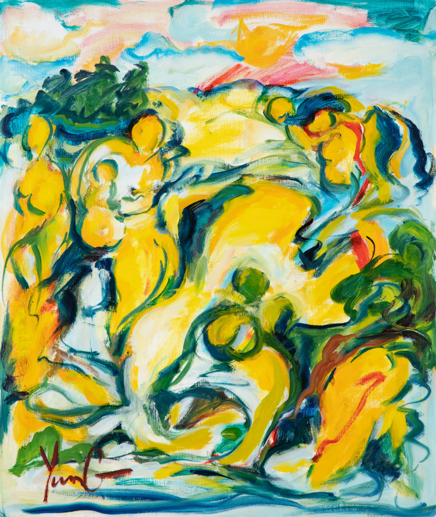 Dorothy Yung - HOT DAY ON ANINNI BEACH - Oil on canvas - 2018