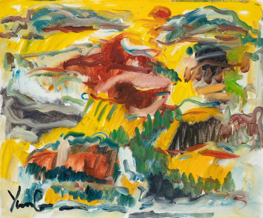 Dorothy Yung - MOUNTAIN SUNSET - Oil on canvas - 2018