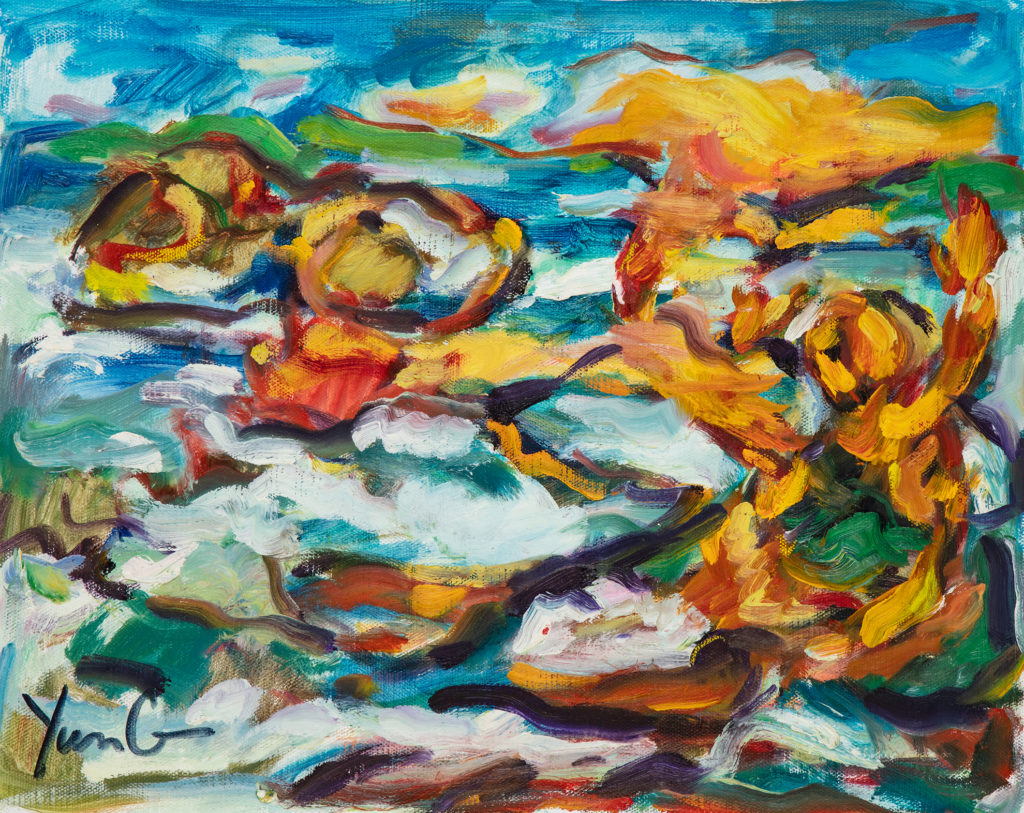 Dorothy Yung - YELLOW MOUNTAIN - Oil on canvas - 2018