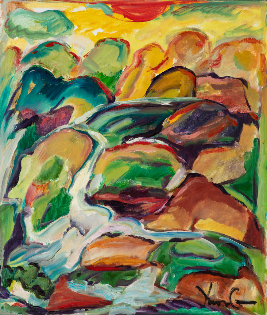 Dorothy Yung - MOUNTAIN STREAM - Oil on canvas - 2018