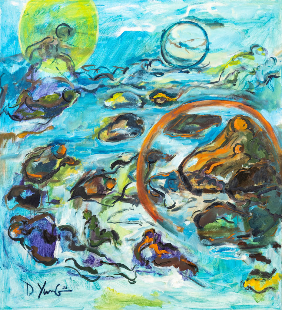 Dorothy Yung - MAN IN THE MOON - Oil on canvas - 2020