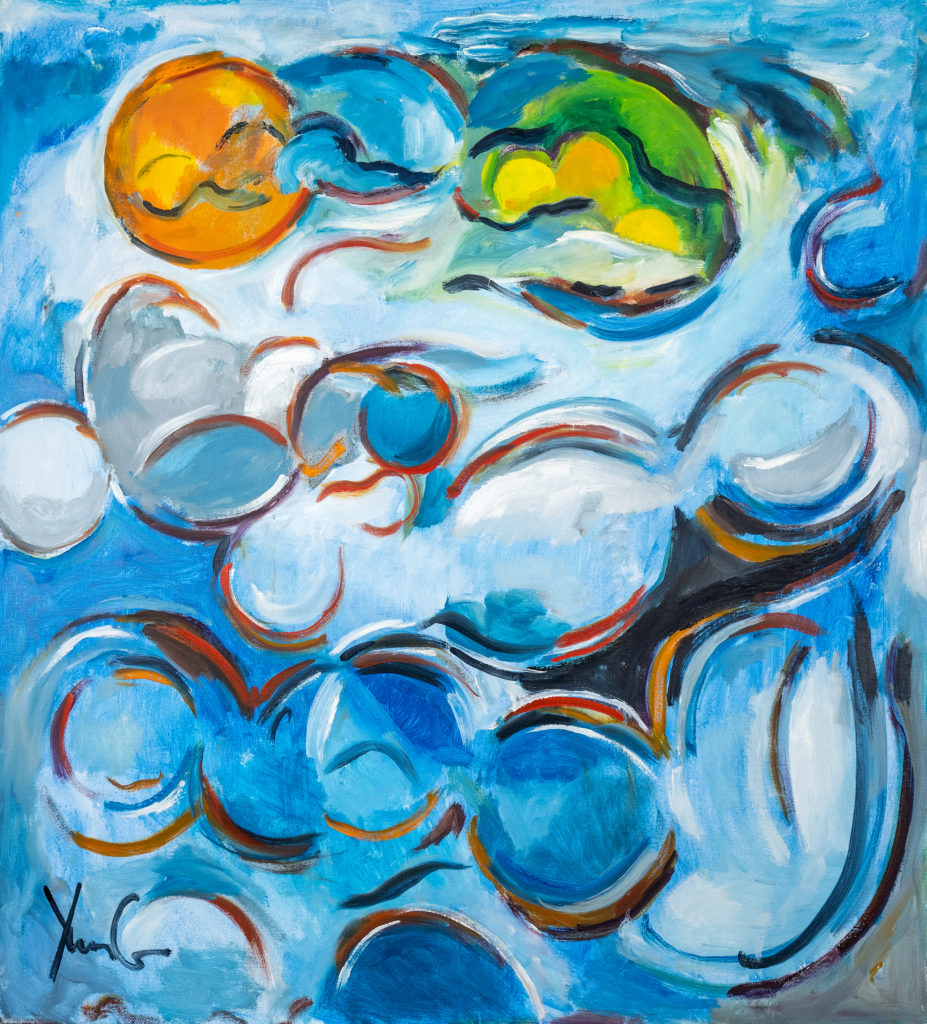 Dorothy Yung - BLUE HEAVEN - Oil on canvas - 2021
