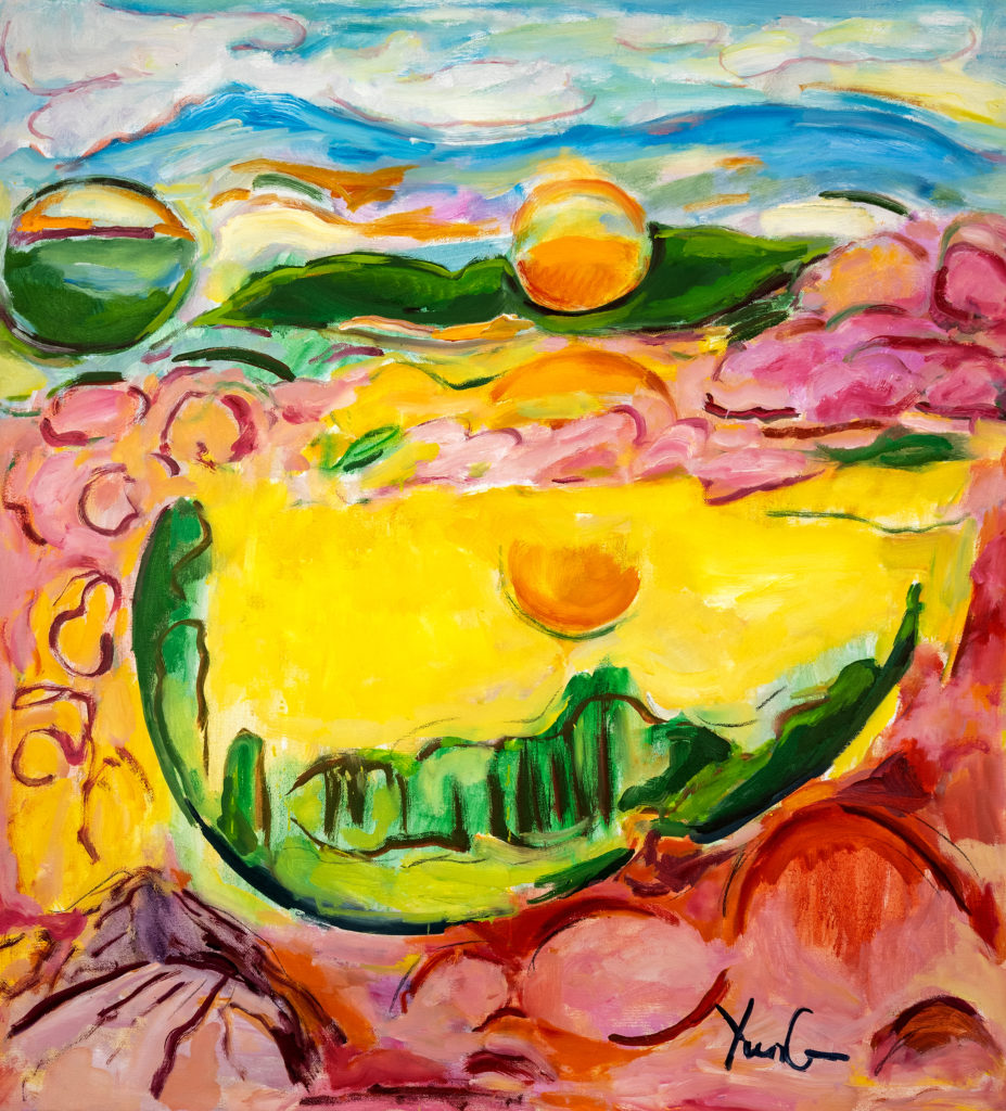 Dorothy Yung - CHERRY BLOSSOMS - Oil on canvas - 2021