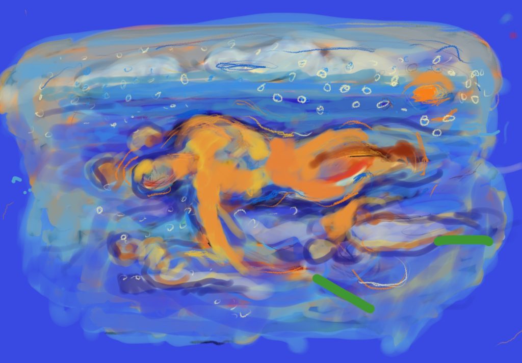 Dorothy Yung - BLUE BATH - Digital NFT Artwork - 2021