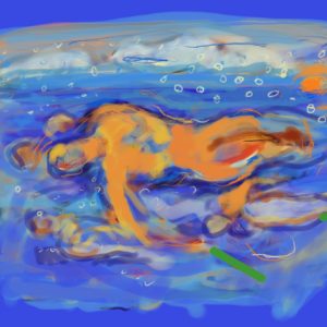 Dorothy Yung - BLUE BATH - Digital NFT Artwork - 2021