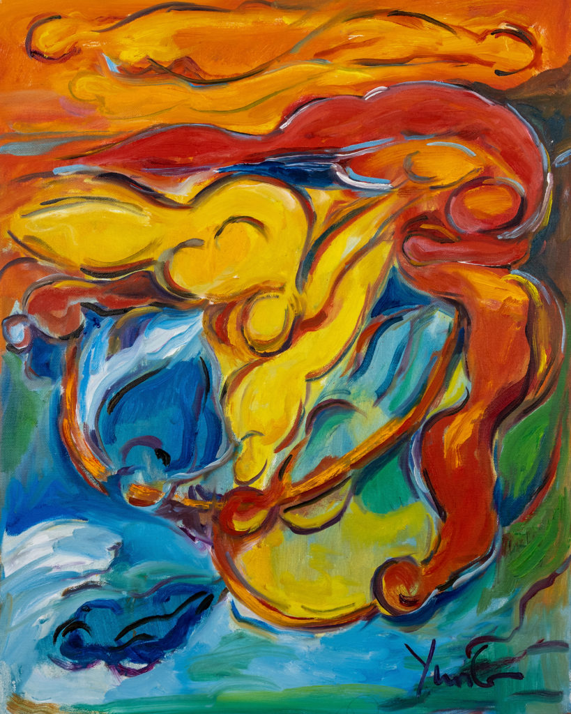 Dorothy Yung - DIVING IN - Oil on canvas - 2021